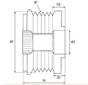 Шкив обгонный генератора APV2100