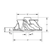 Крыльчатка турбокомпрессора MIT1015