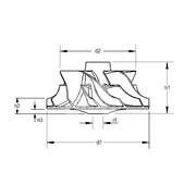 Крыльчатка турбокомпрессора MIT0015