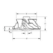 Крыльчатка турбокомпрессора MIT0662