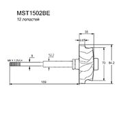 Вал турбокомпрессора MST1502