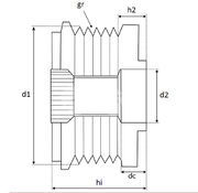 Шкив обгонный генератора APV8736