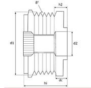 Шкив обгонный генератора APV4569