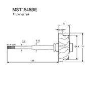 Вал турбокомпрессора MST1545