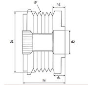 Шкив обгонный генератора APV4794