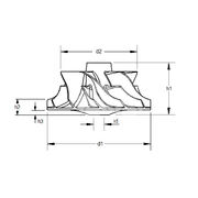 Крыльчатка турбокомпрессора MIT0676