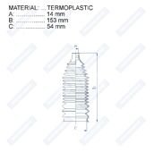 Пыльник рулевой рейки RDZ0545MG