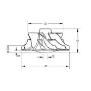 Крыльчатка турбокомпрессора MIT0010
