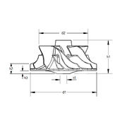 Крыльчатка турбокомпрессора MIT0537