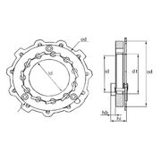Гайка геометрии турбокомпрессора MGT1015