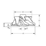 Крыльчатка турбокомпрессора MIT0714